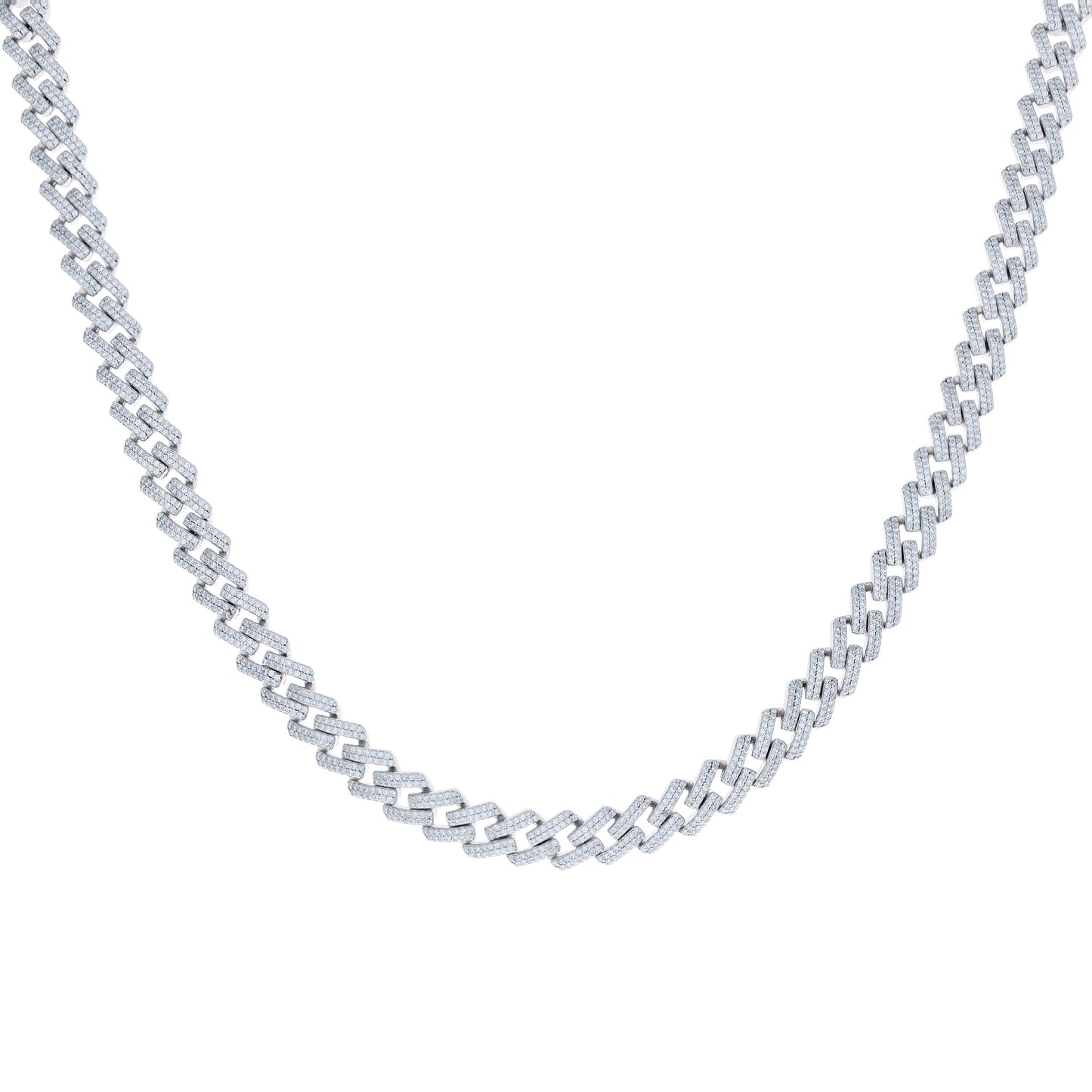 925 Sterling Silver Moissanite Chain 7mm
