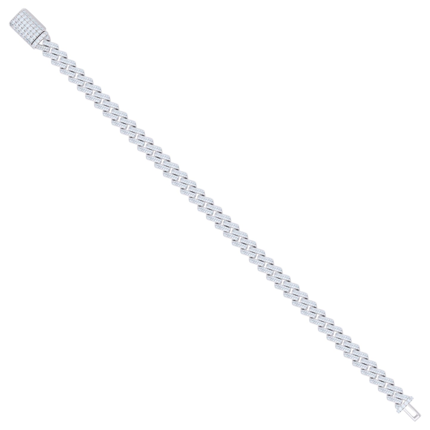925 Sterling Silver Moissanite Chain 7mm