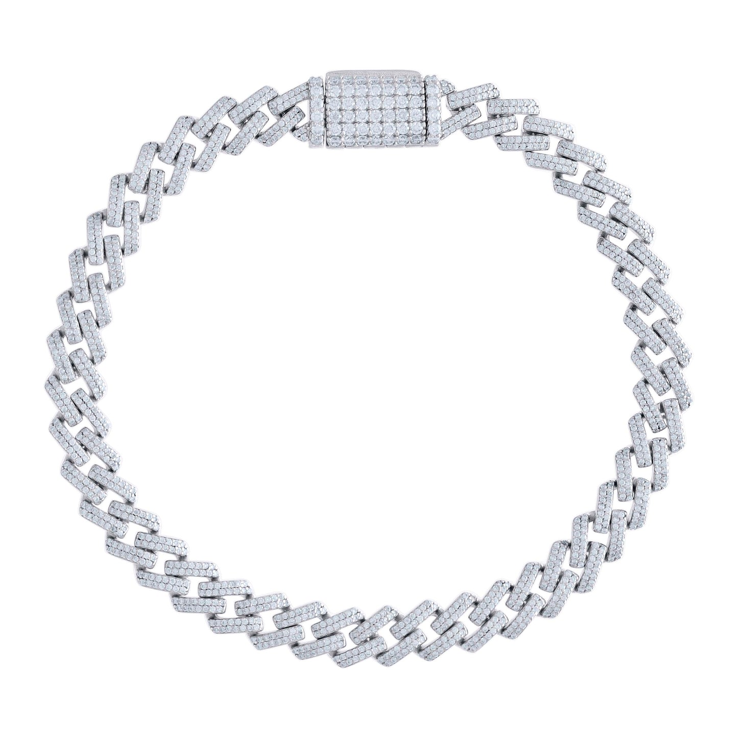 925 Sterling Silver Moissanite Chain 7mm