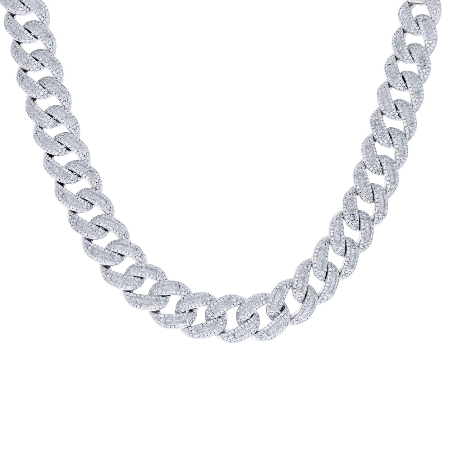 925 Sterling Silver Moissanite Chain 15mm