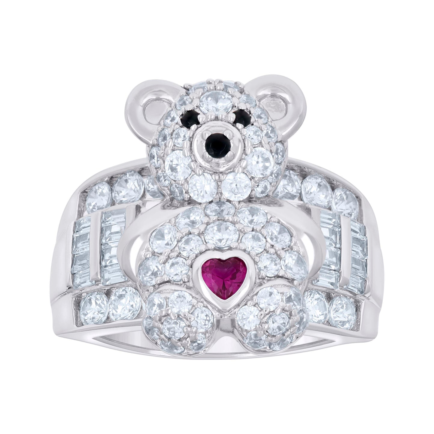 925 Sterling Silver Cz Ring S7