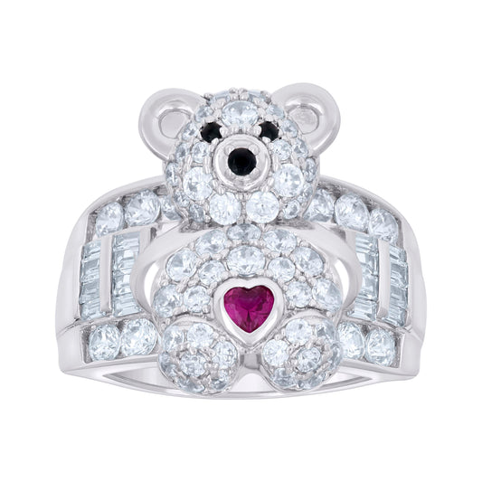 925 Sterling Silver Cz Ring S7