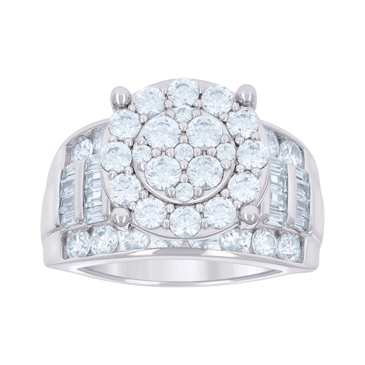 925 Sterling Silver Cz Ring S7