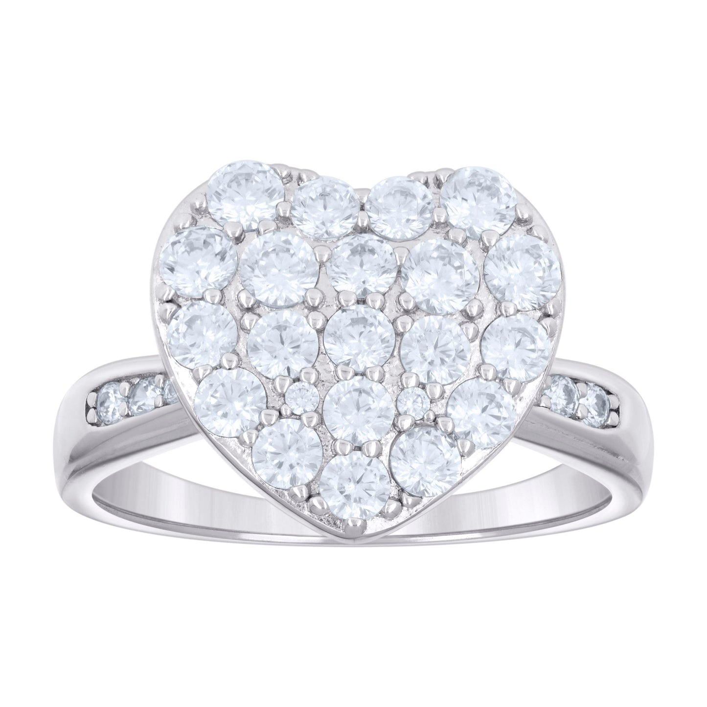 925 Sterling Silver Cz Ring S7