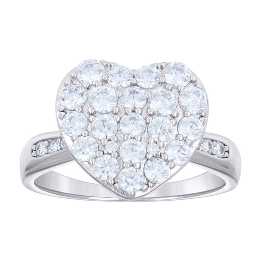 925 Sterling Silver Cz Ring S7