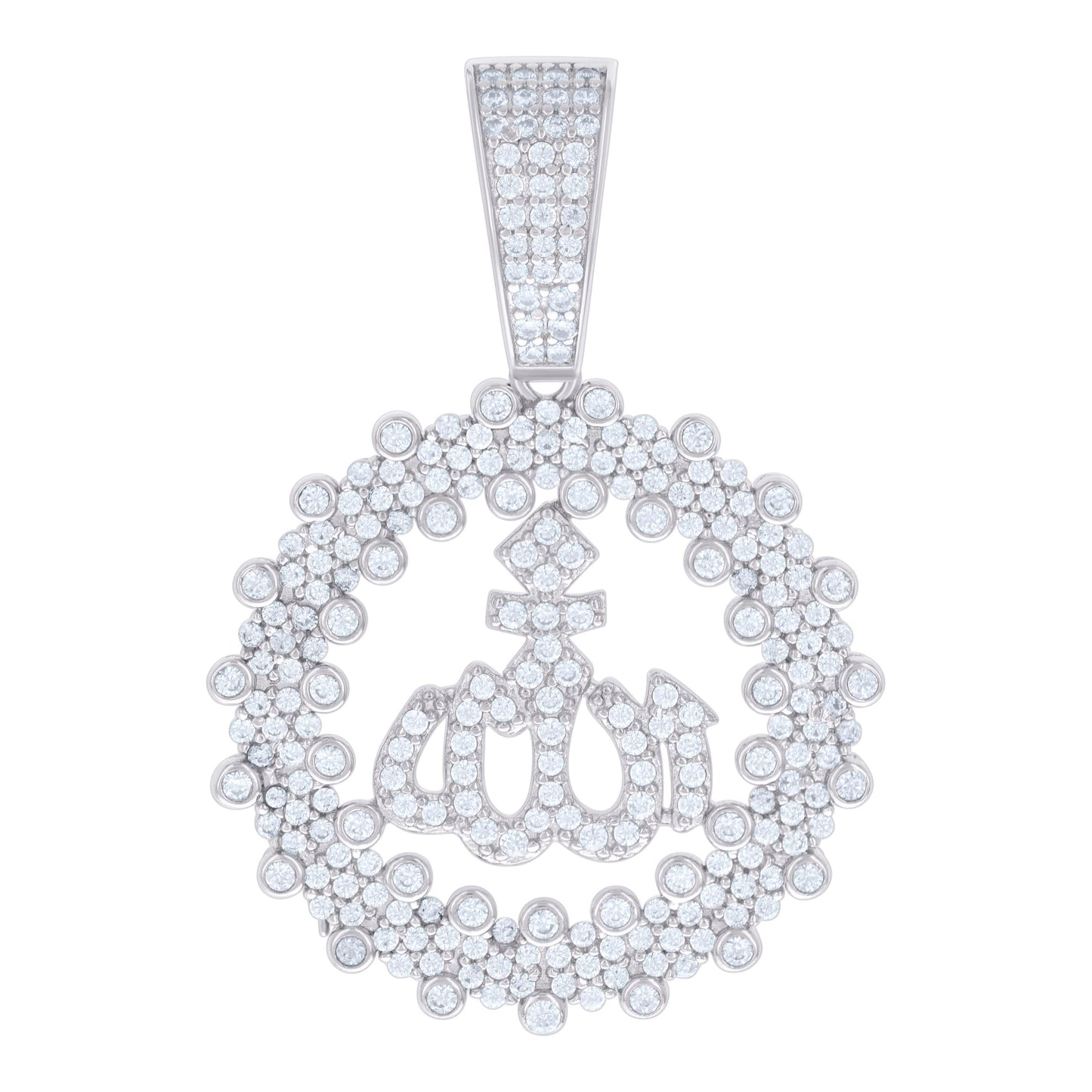 925 Sterling Silver Pendant Moissanite 1.88 Ctw