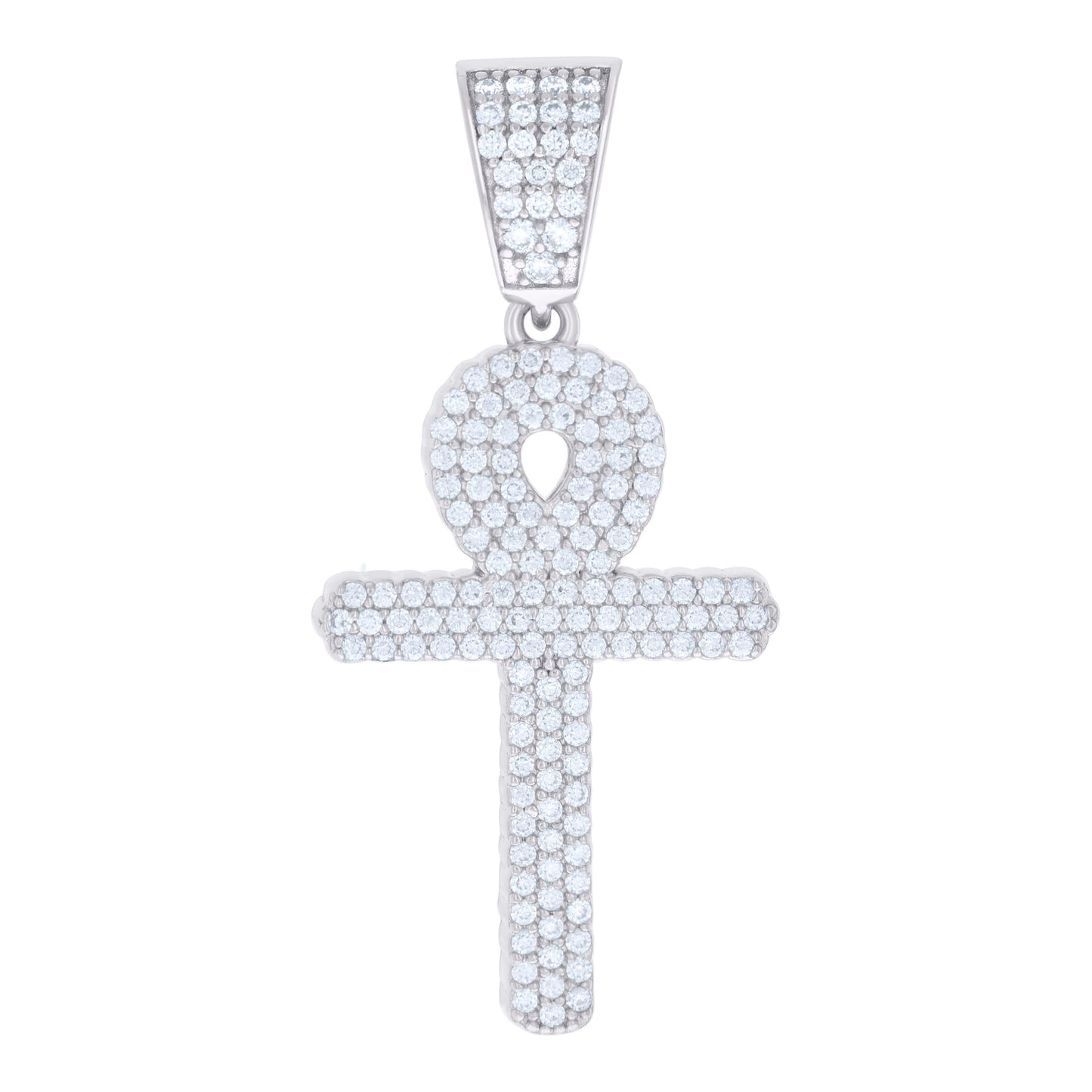 925 Sterling Silver Pendant Moissanite 0.96 Ctw