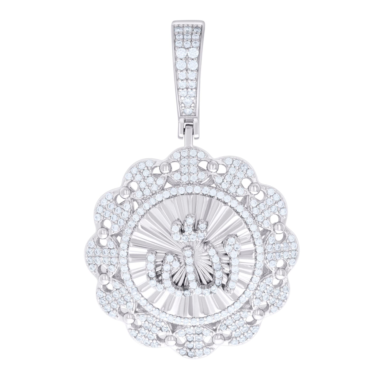 925 Sterling Silver Pendant Moissanite 1.46 Ctw