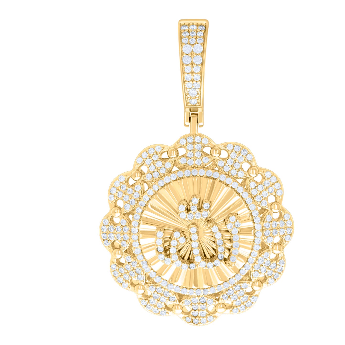 925 Sterling Silver Pendant Moissanite 1.46 Ctw