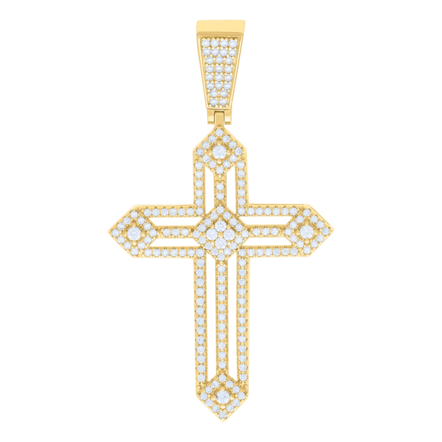 925 Sterling Silver Pendant Moissanite 1.51 Ctw