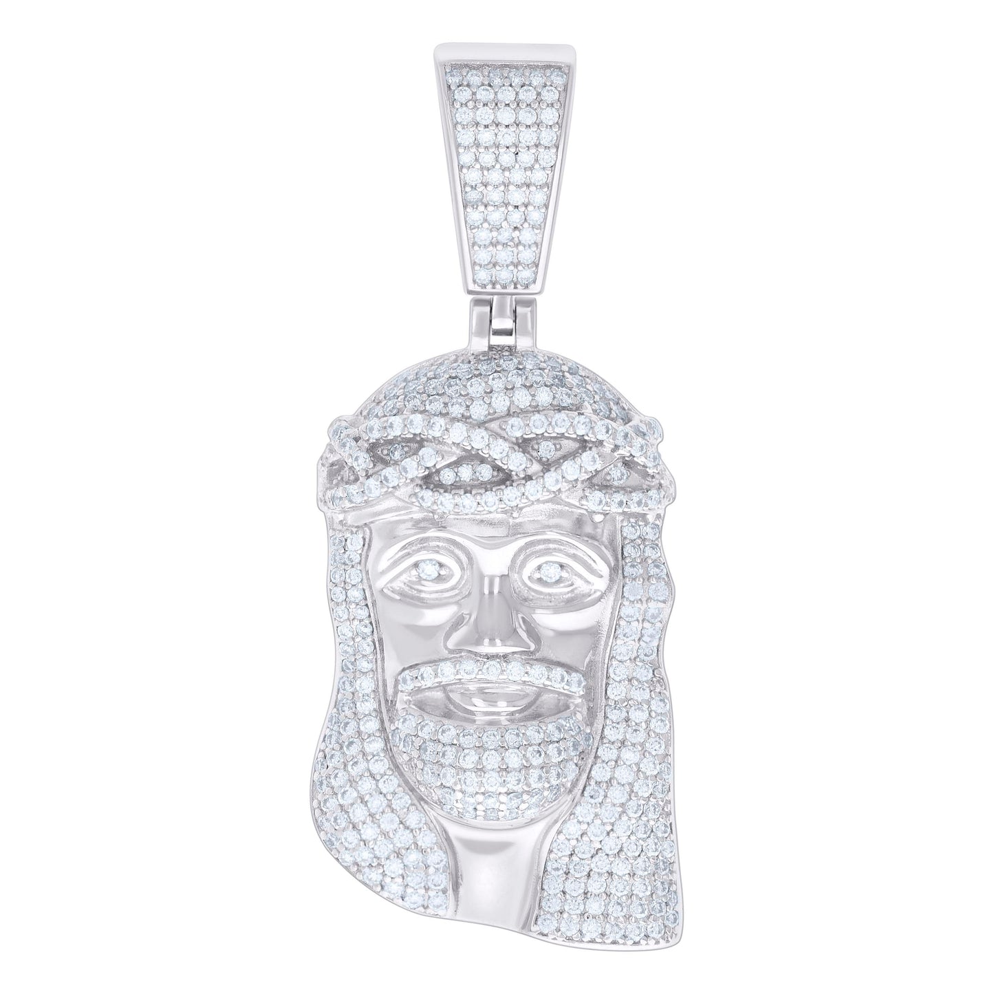 925 Sterling Silver Pendant Moissanite 2.61 Ctw