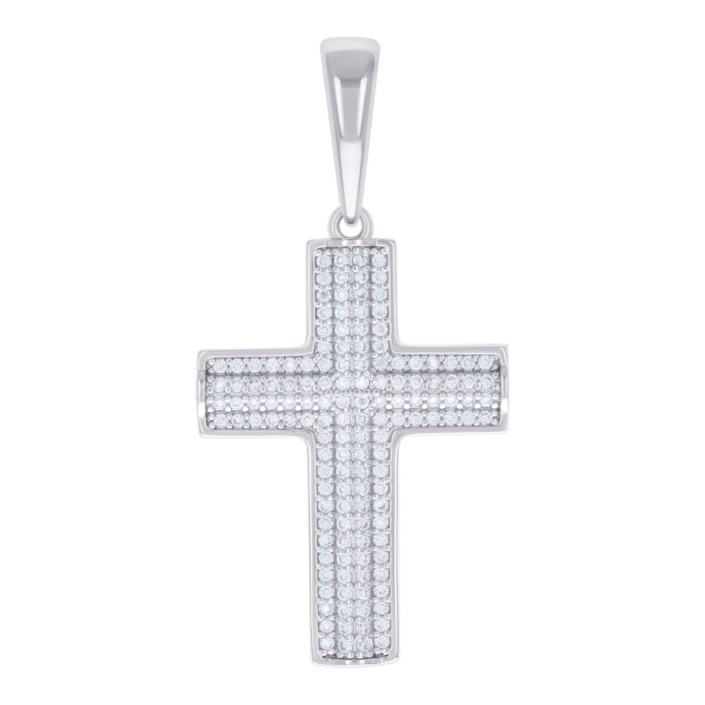 925 Sterling Silver Pendant Moissanite 0.74 Ctw