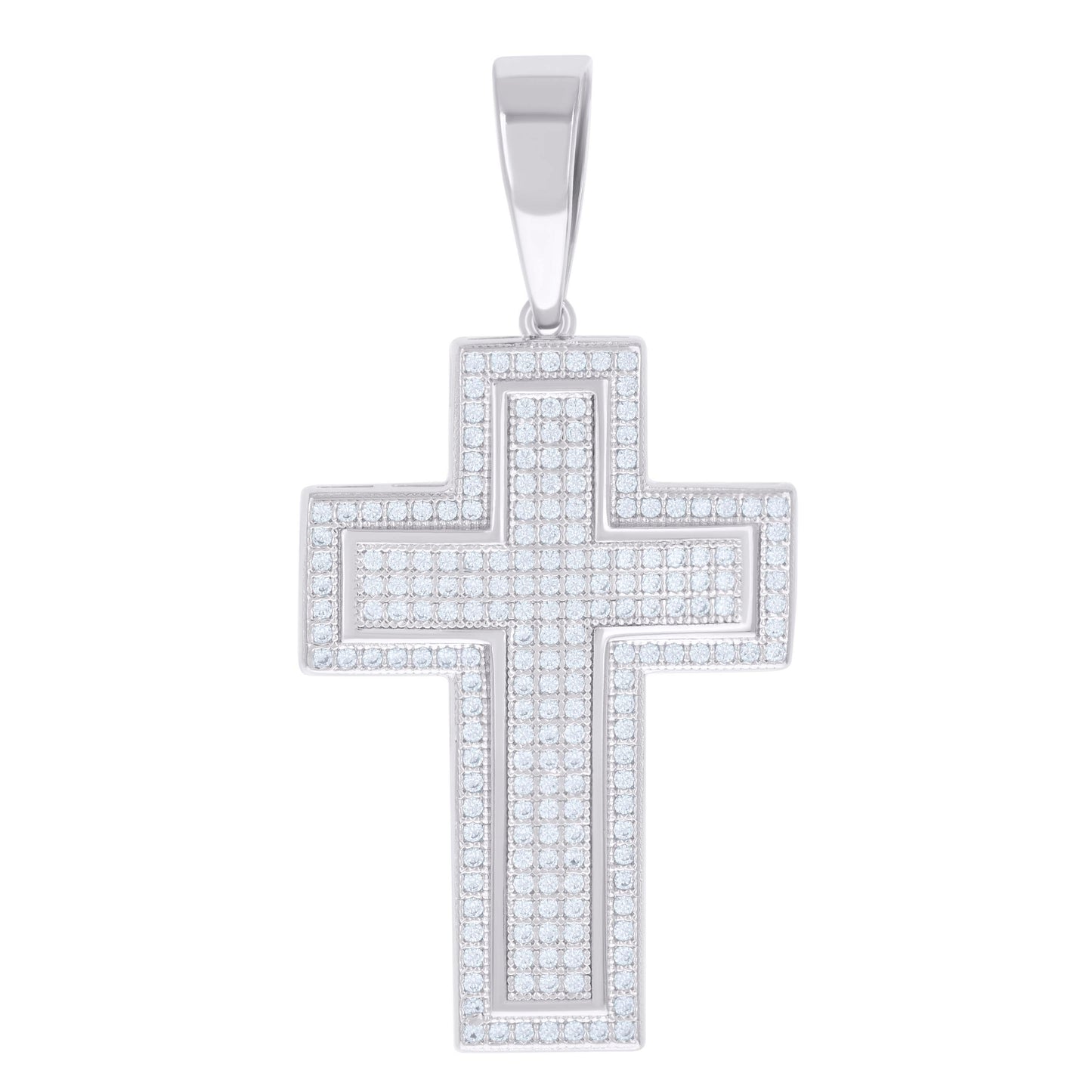 925 Sterling Silver Pendant Moissanite 1.04 Ctw