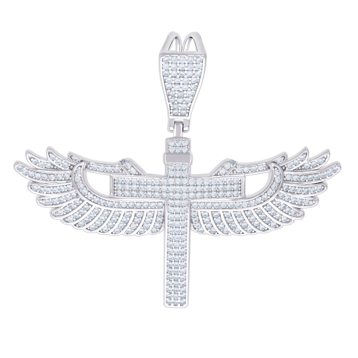 925 Sterling Silver Pendant Moissanite 1.74 Ctw