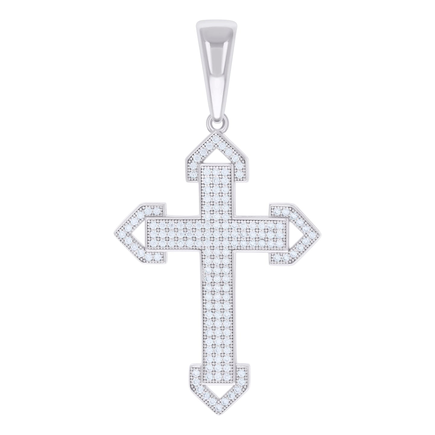 925 Sterling Silver Pendant Moissanite 0.96 Ctw