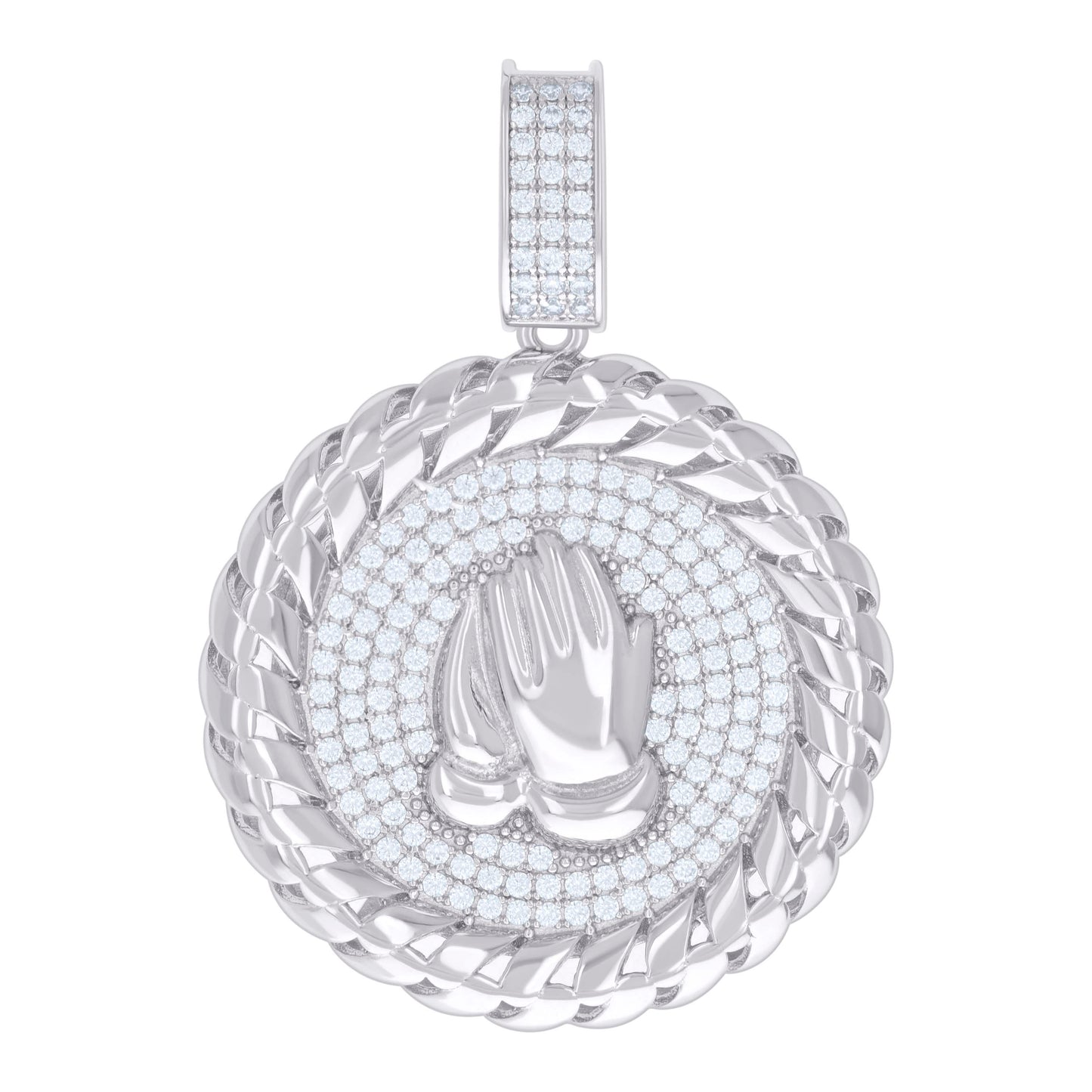 925 Sterling Silver 1.57Ctw Moissanite Pendant