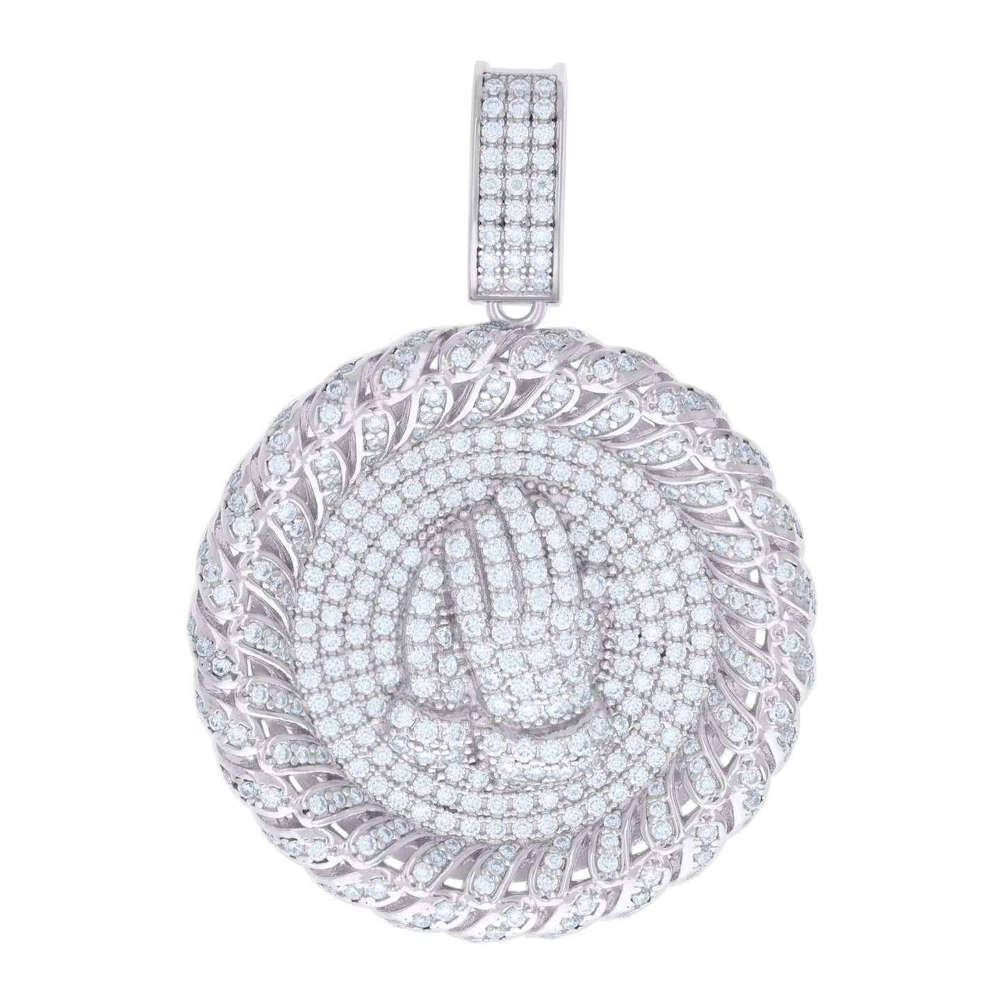 925 Sterling Silver 3.18Ctw Moissanite Pendant