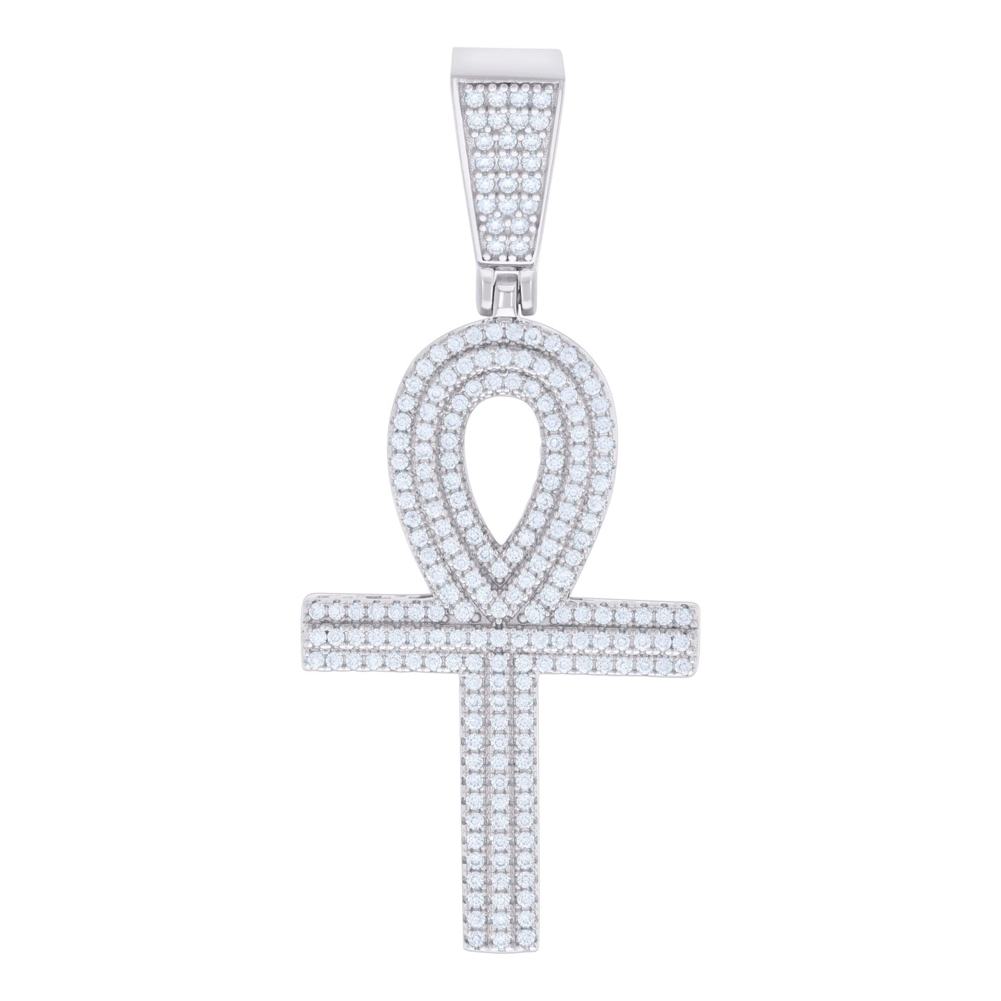 925 Sterling Silver Pendant Moissanite 1.15 Ctw