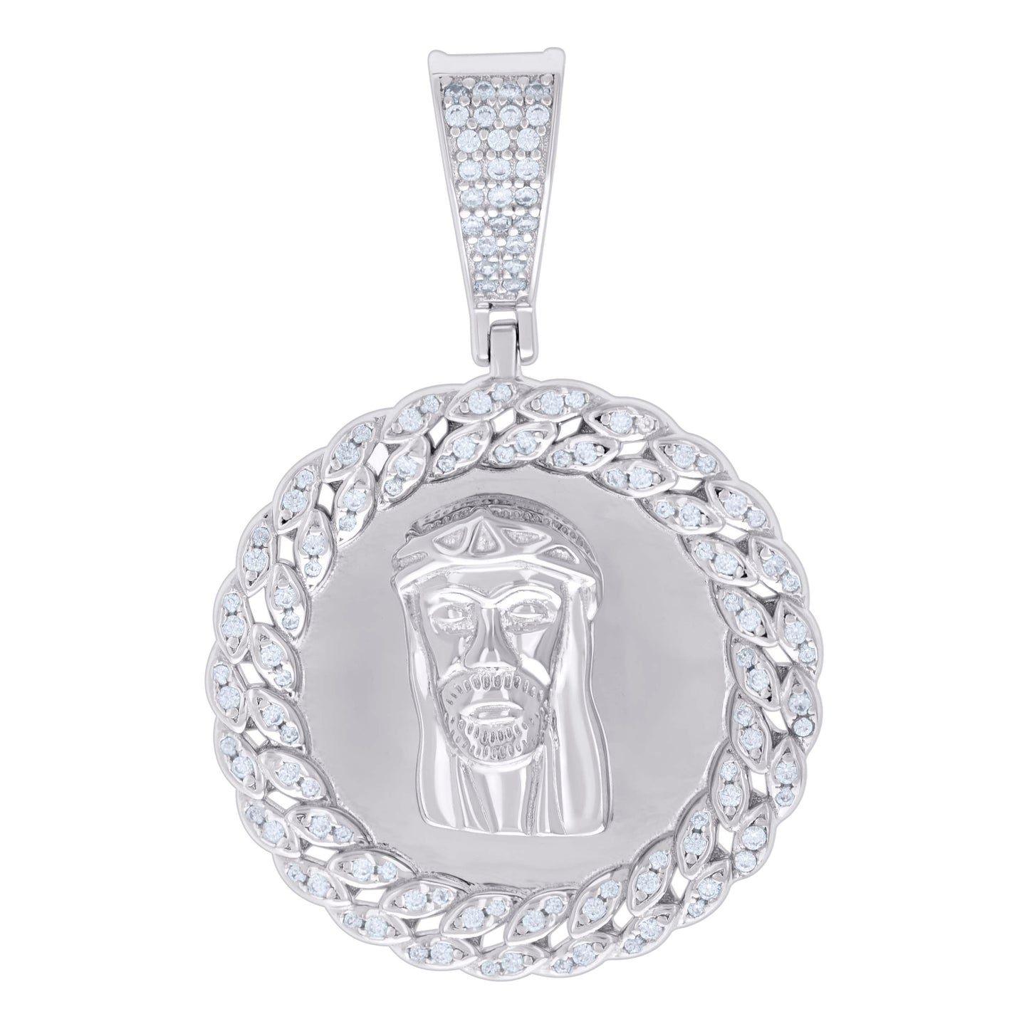 925 Sterling Silver 0.69Ctw Moissanite Pendant