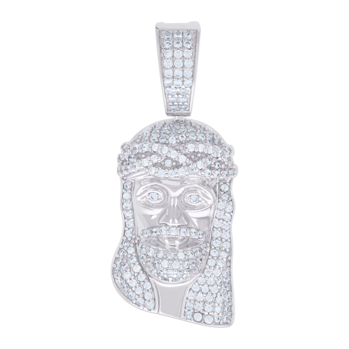 925 Sterling Silver Pendant Moissanite 0.77 Ctw