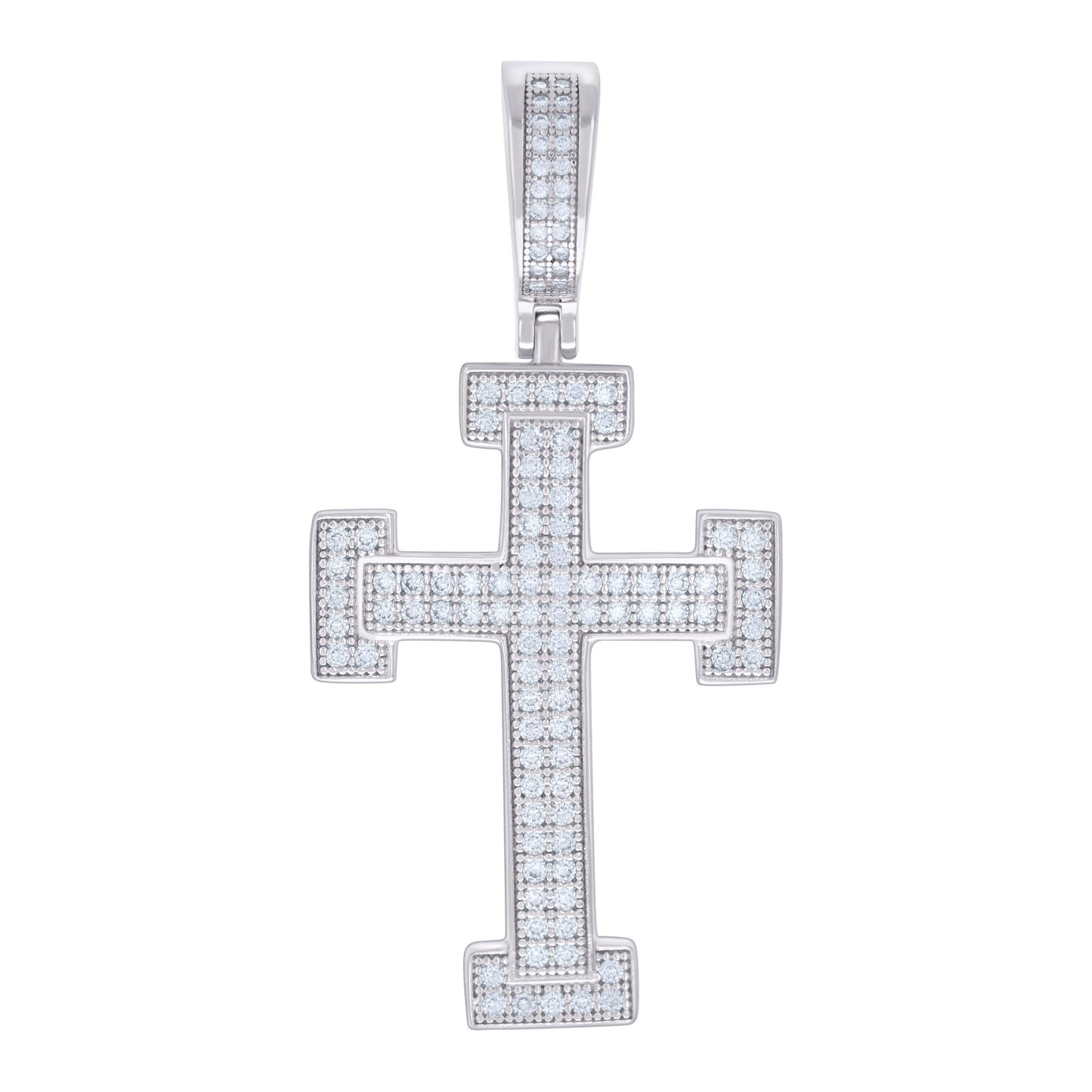 925 Sterling Silver 0.81Ctw Moissanite Pendant