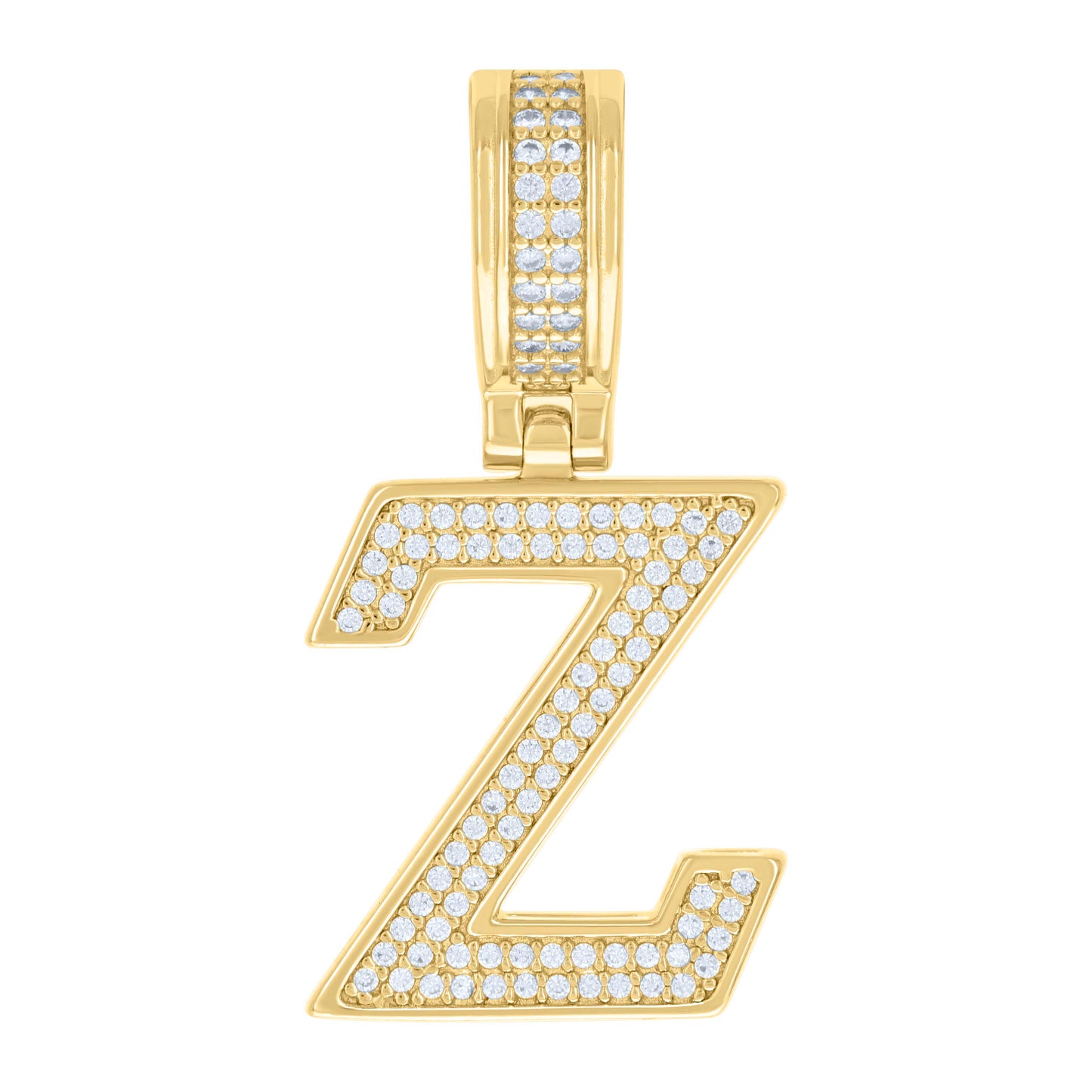925 Silver Initial Letter "Z" Pendant Moissanite C