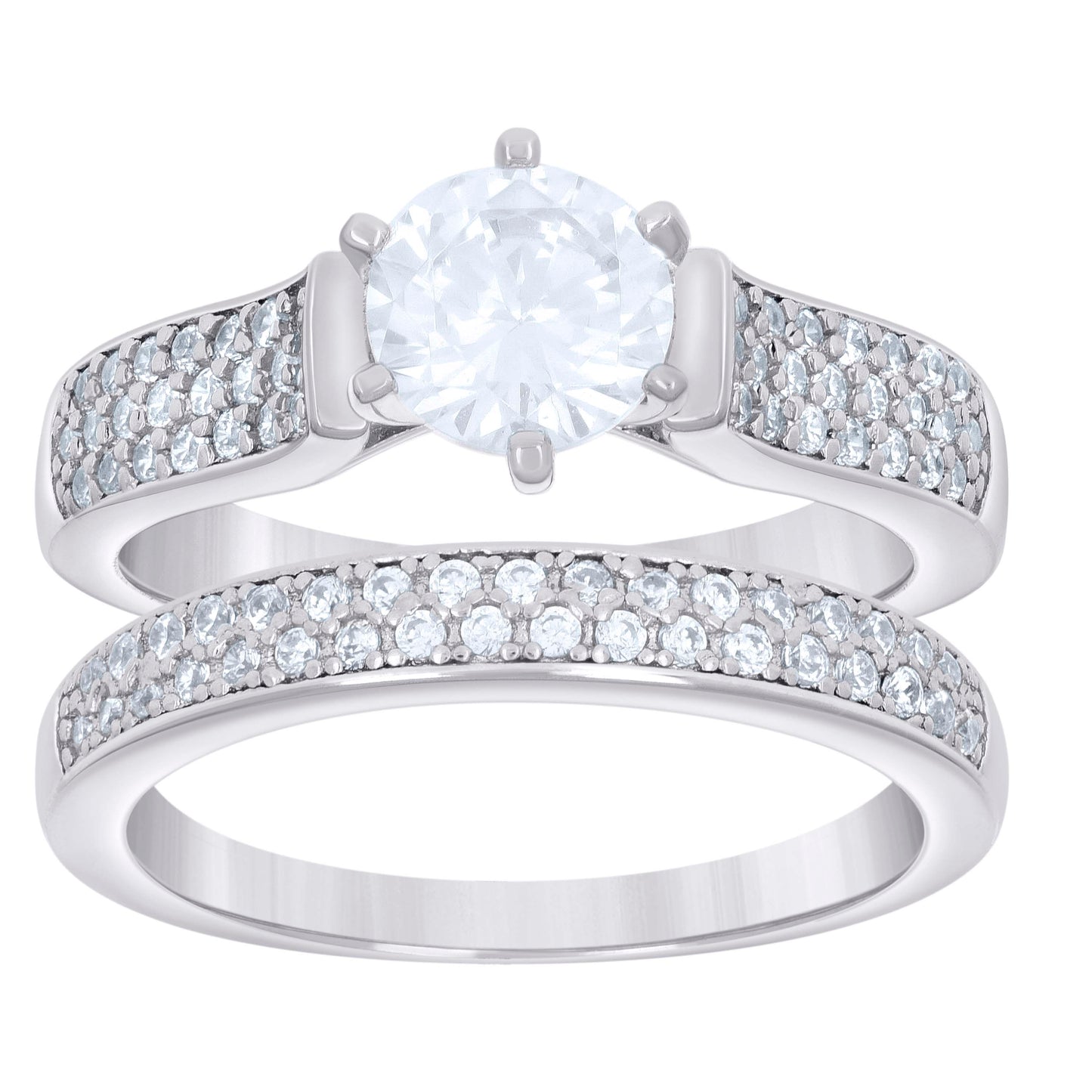 925 Sterling Silver 1.72Ctw Moissanite Ring S6