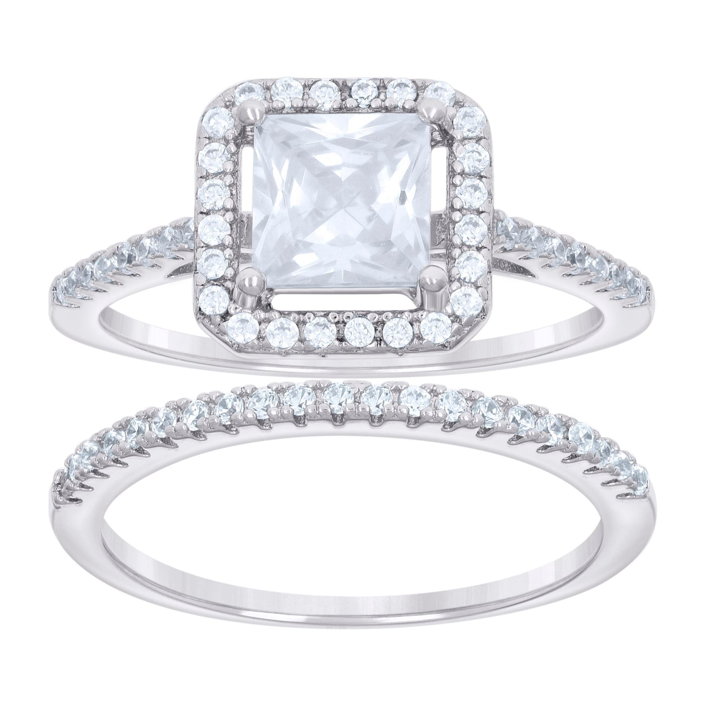 925 Sterling Silver R:0.38 B:1.20Ctw Moissanite Ri