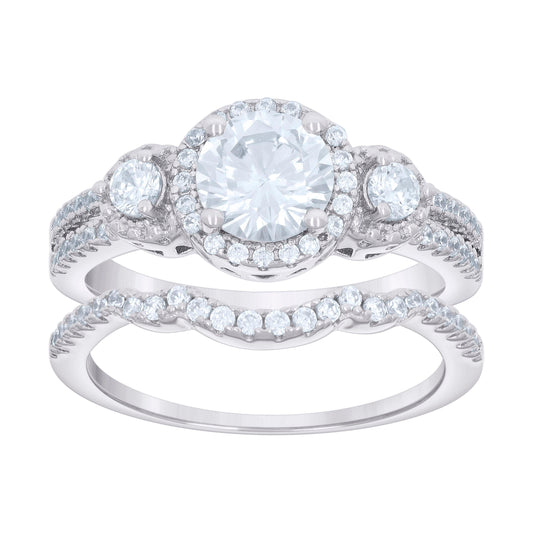 925 Sterling Silver R:1.82Ctw Moissanite Ring S6