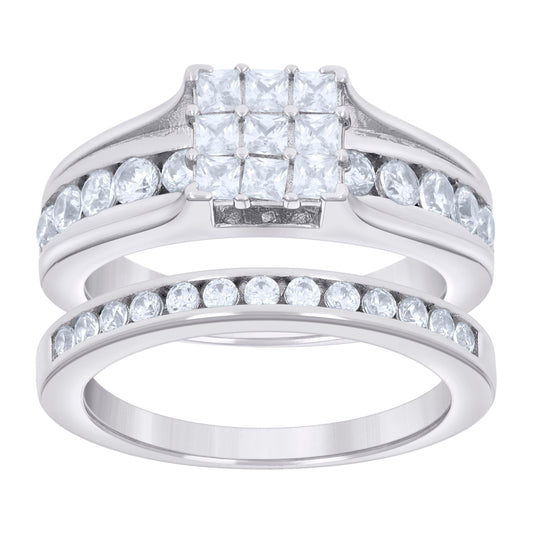 925 Sterling Silver R:1.04Ctw, B:0.50Ctw Moissanit