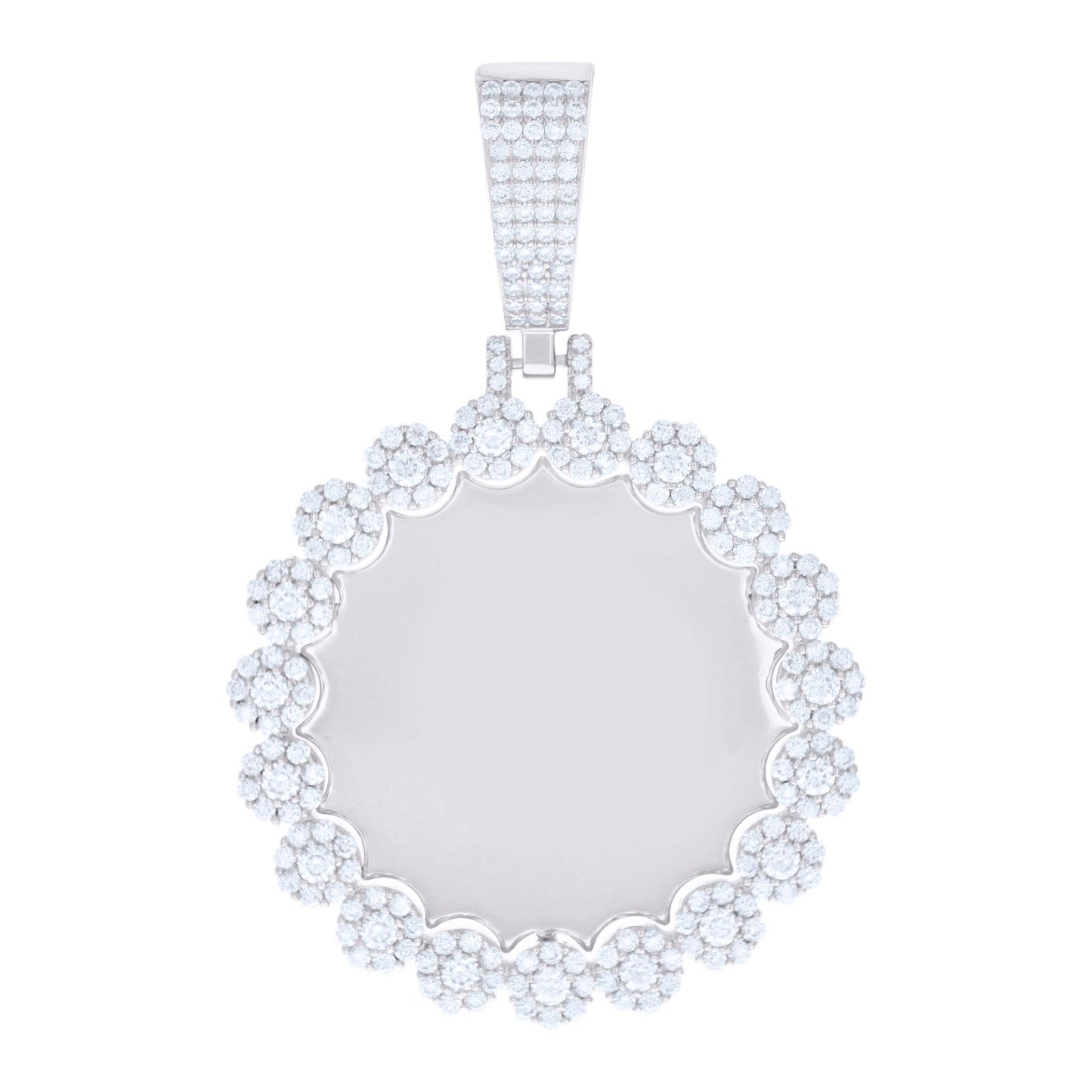 925 Sterling Silver 3.67Ctw Moissanite Pendant