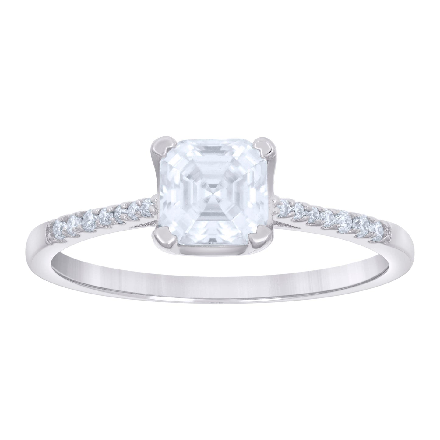 925 Sterling Silver 1.42Ctw Moissanite Ring S5