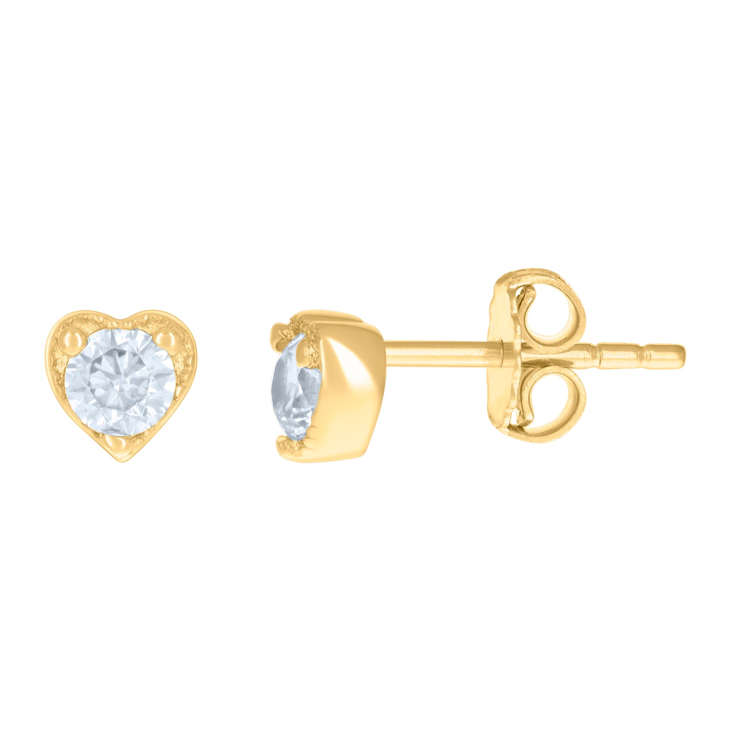 10Kt Gold Cz Earring