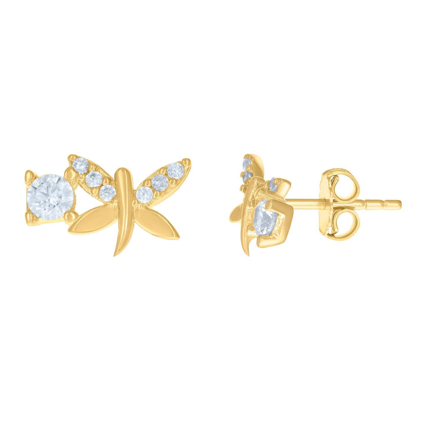 10Kt Gold Cz Earring
