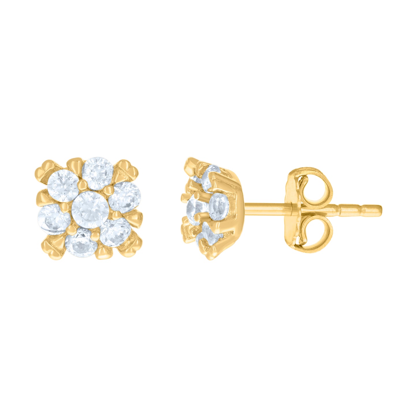 10Kt Gold Cz Earring