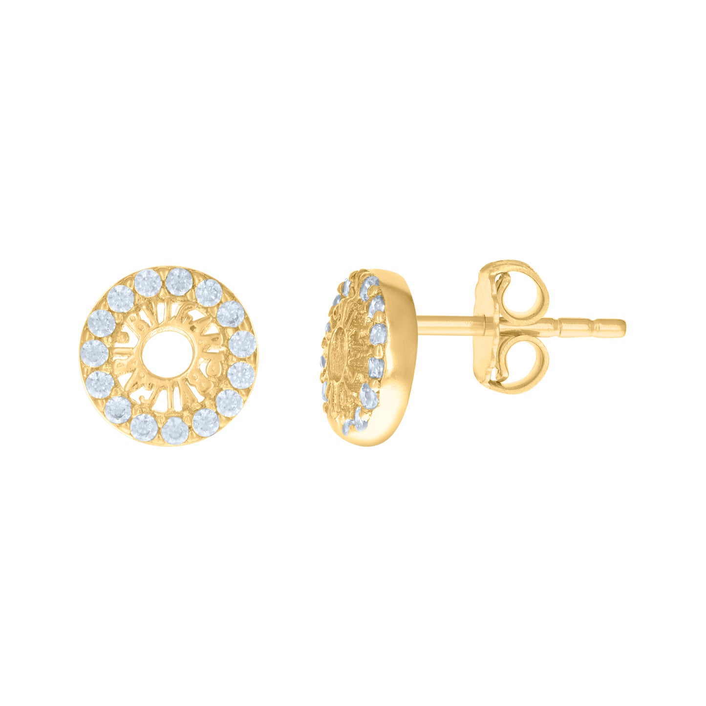 14Kt Gold Cz Earring