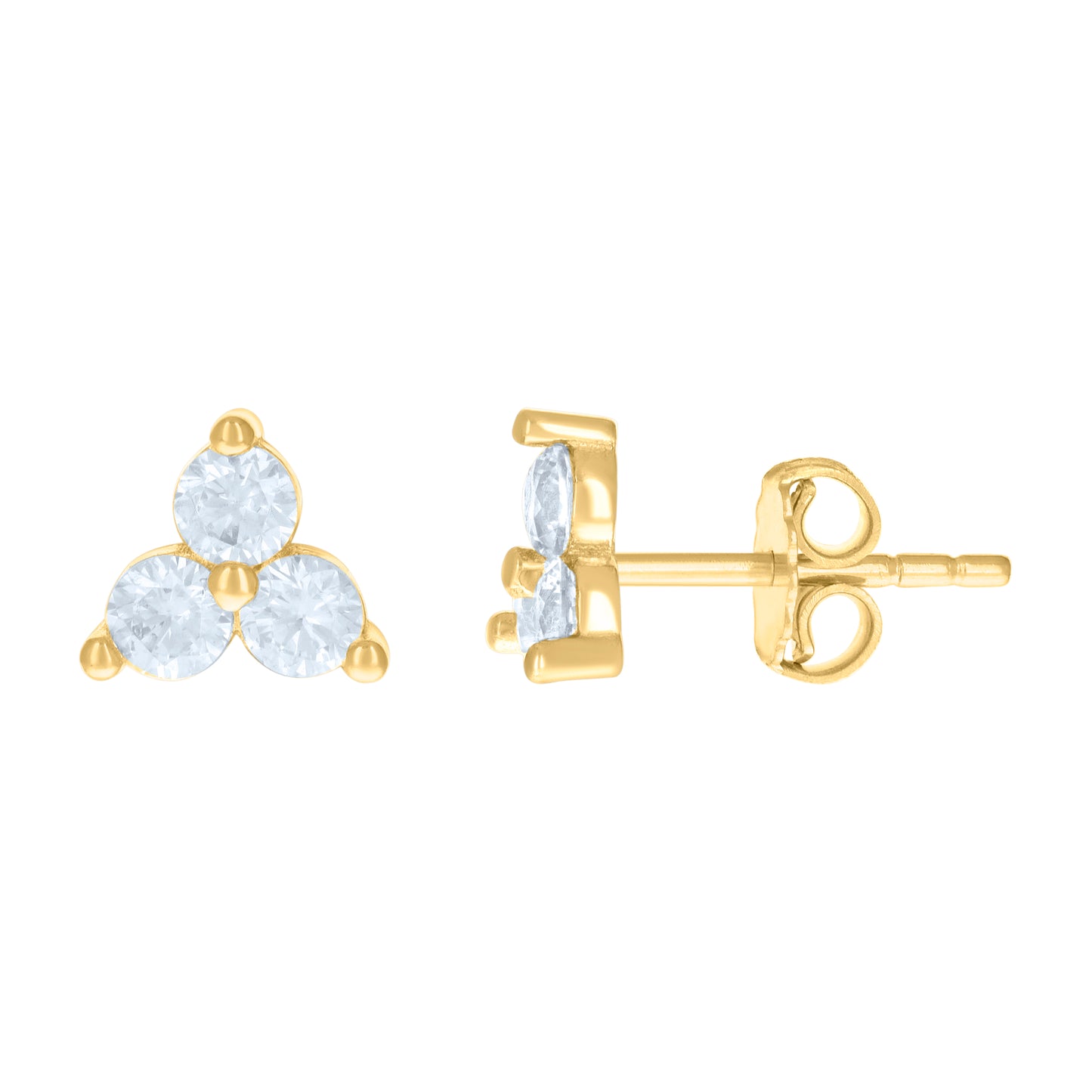 14Kt Gold Cz Earring