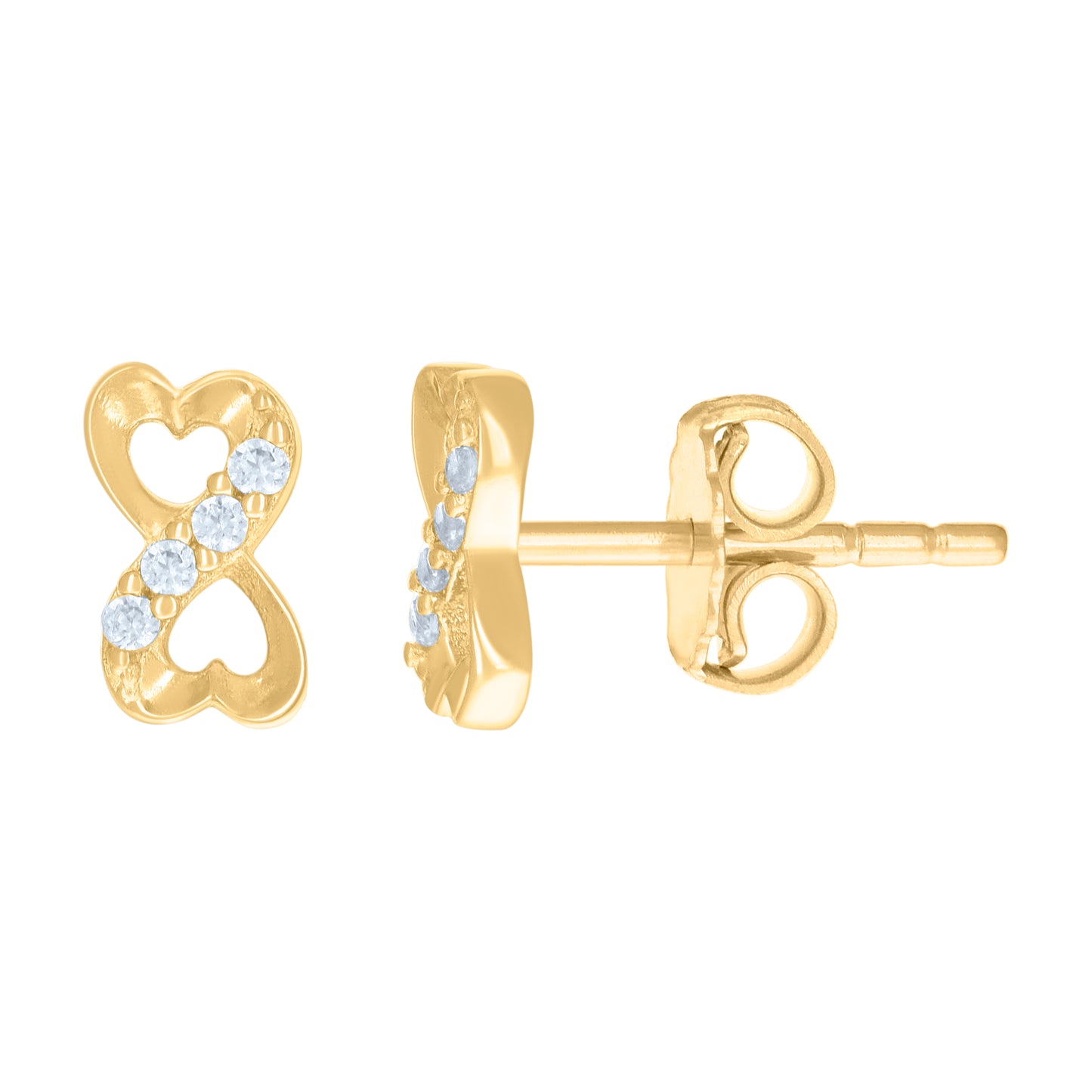 14Kt Gold Cz Earring