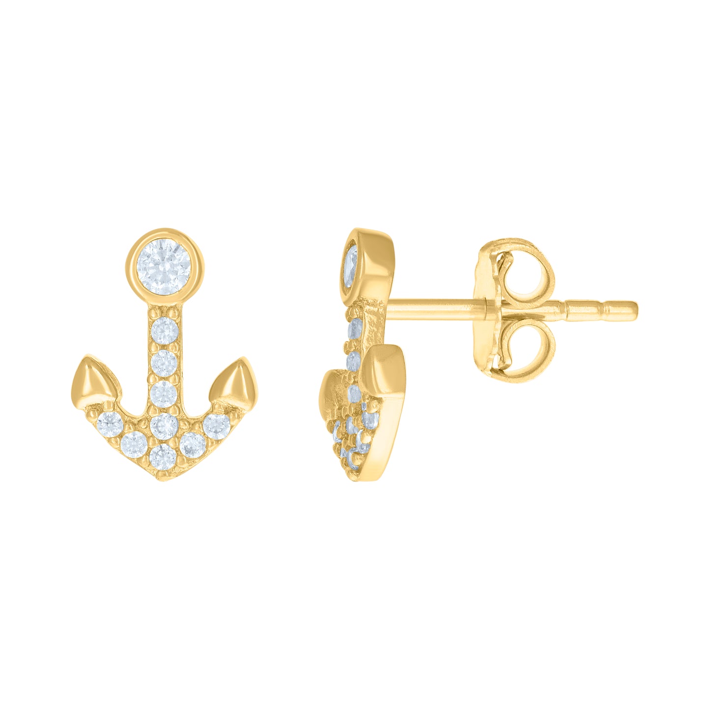 14Kt Gold Cz Earring