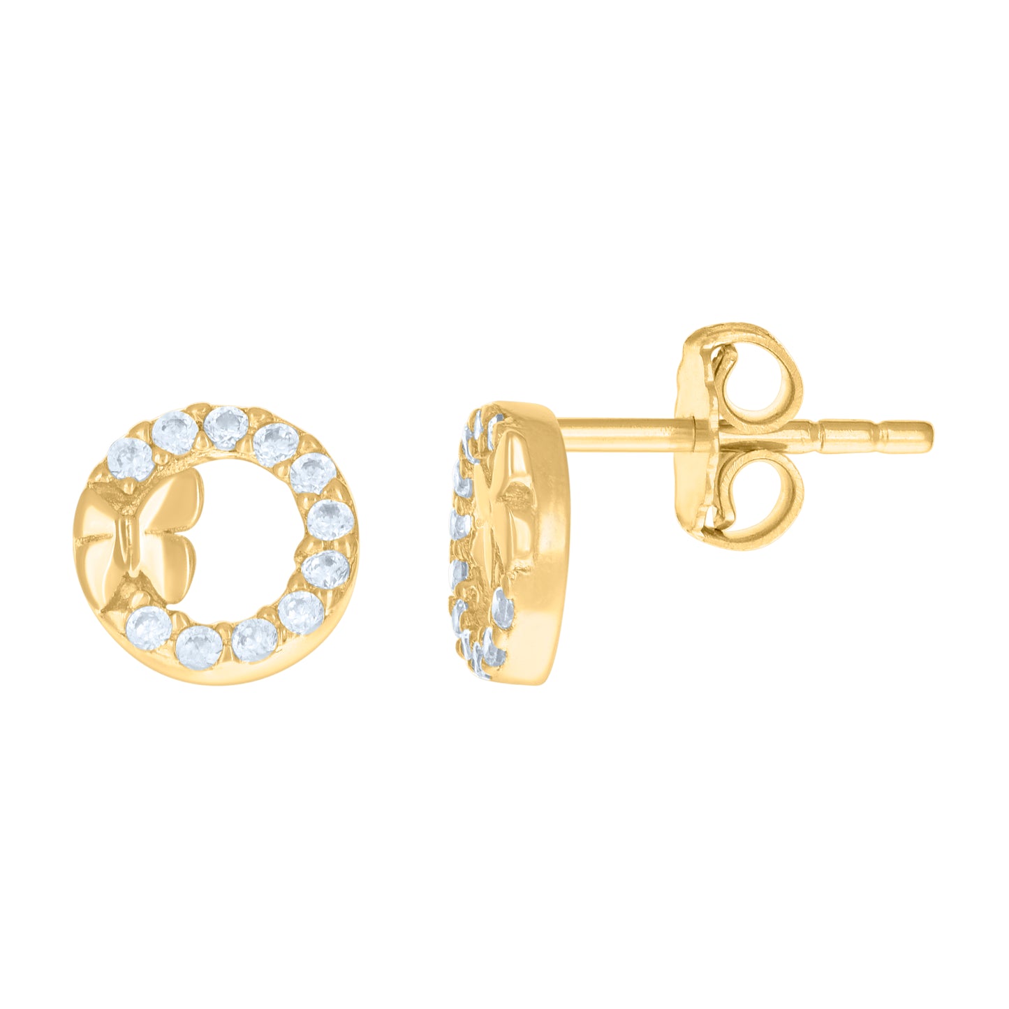 14Kt Gold Cz Earring