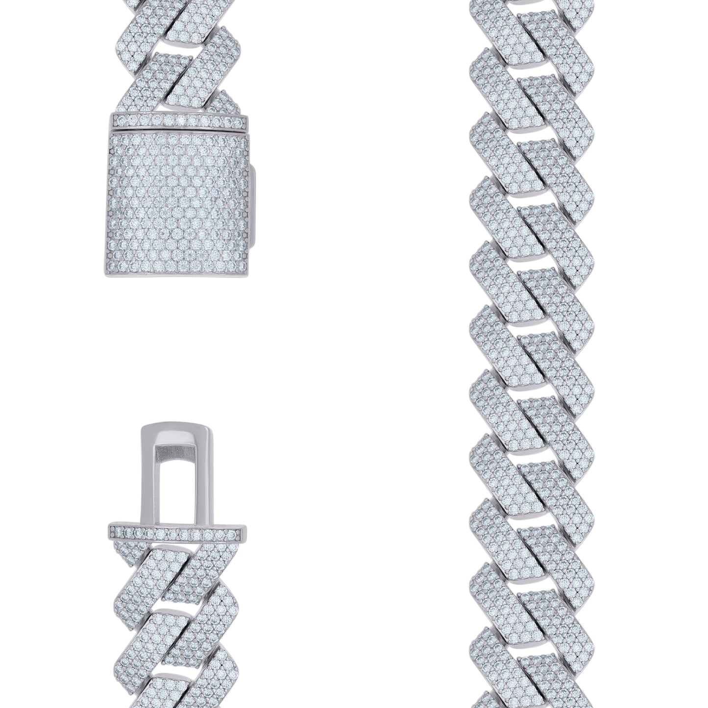 925 Sterling Silver Moissanite Monaco 22mm