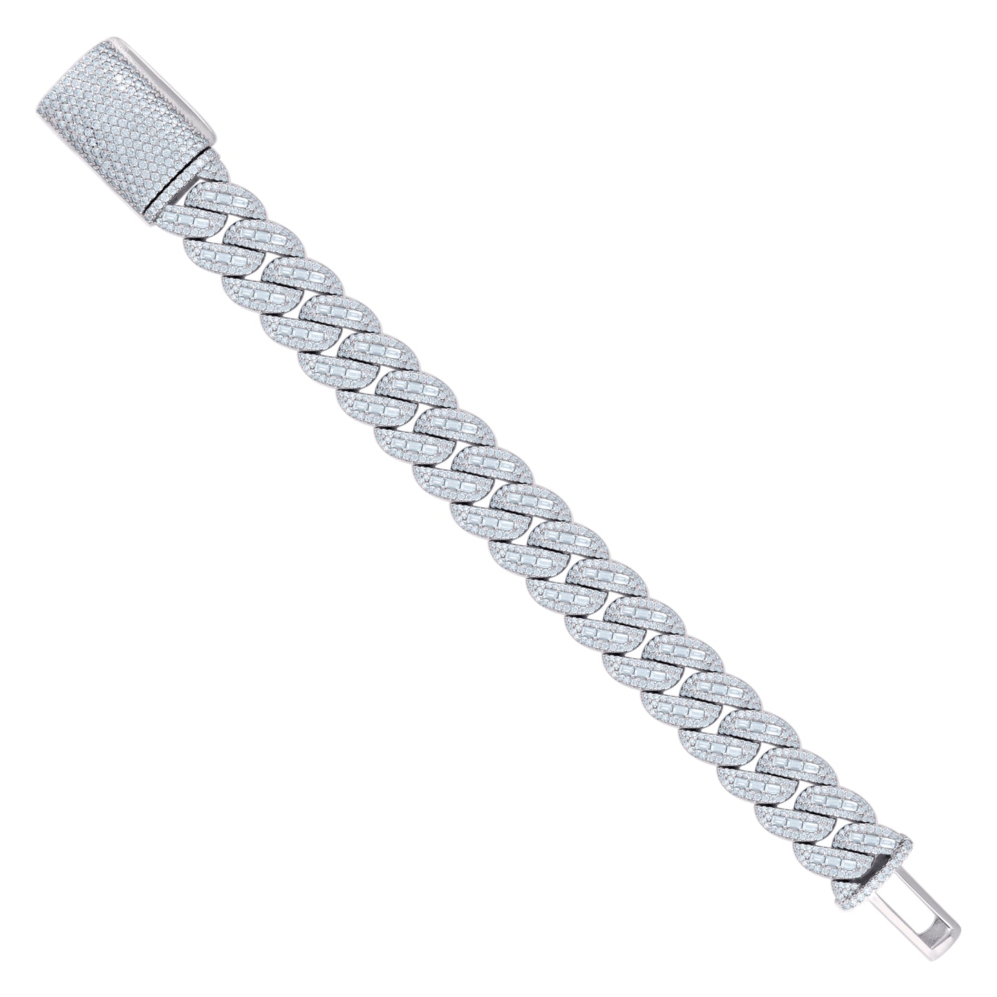 925 Sterling Silver Moissanite Chain 18mm