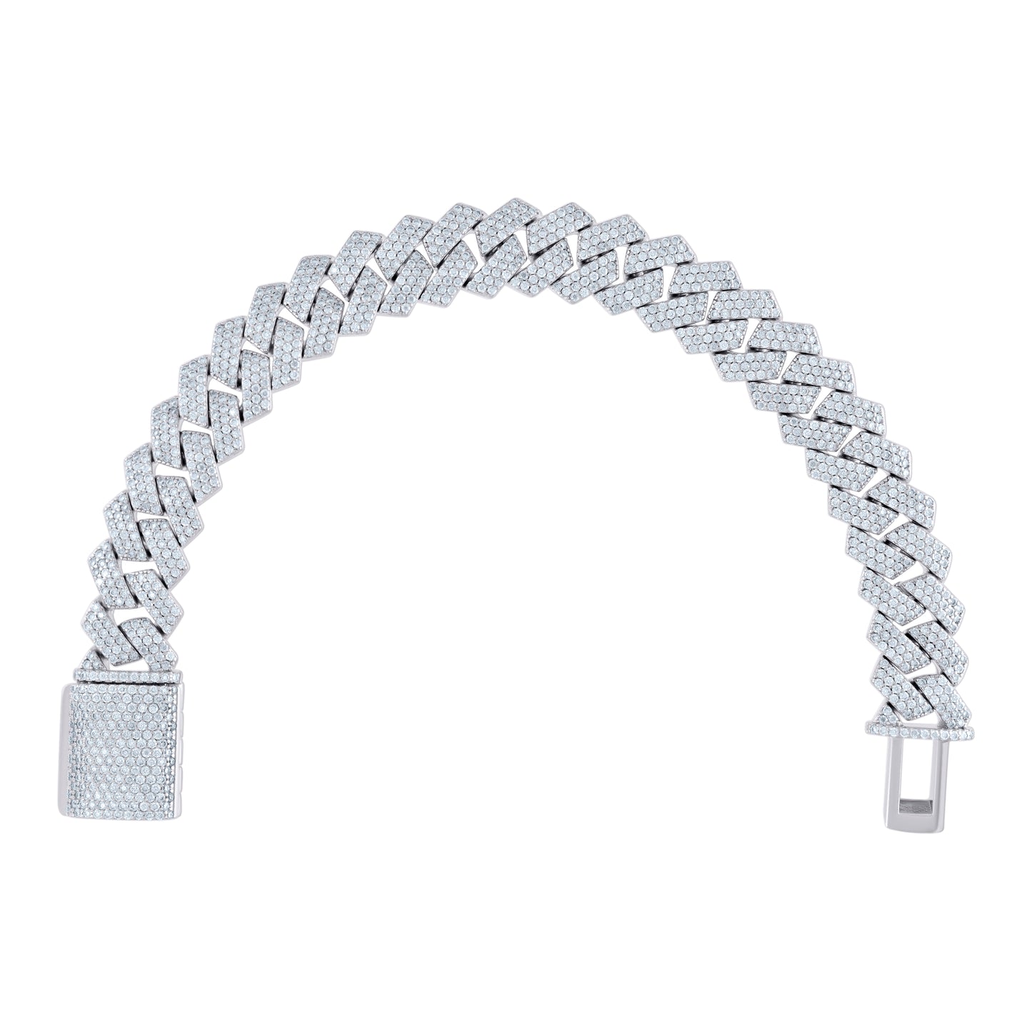 925 Sterling Silver Moissanite Chain 18mm