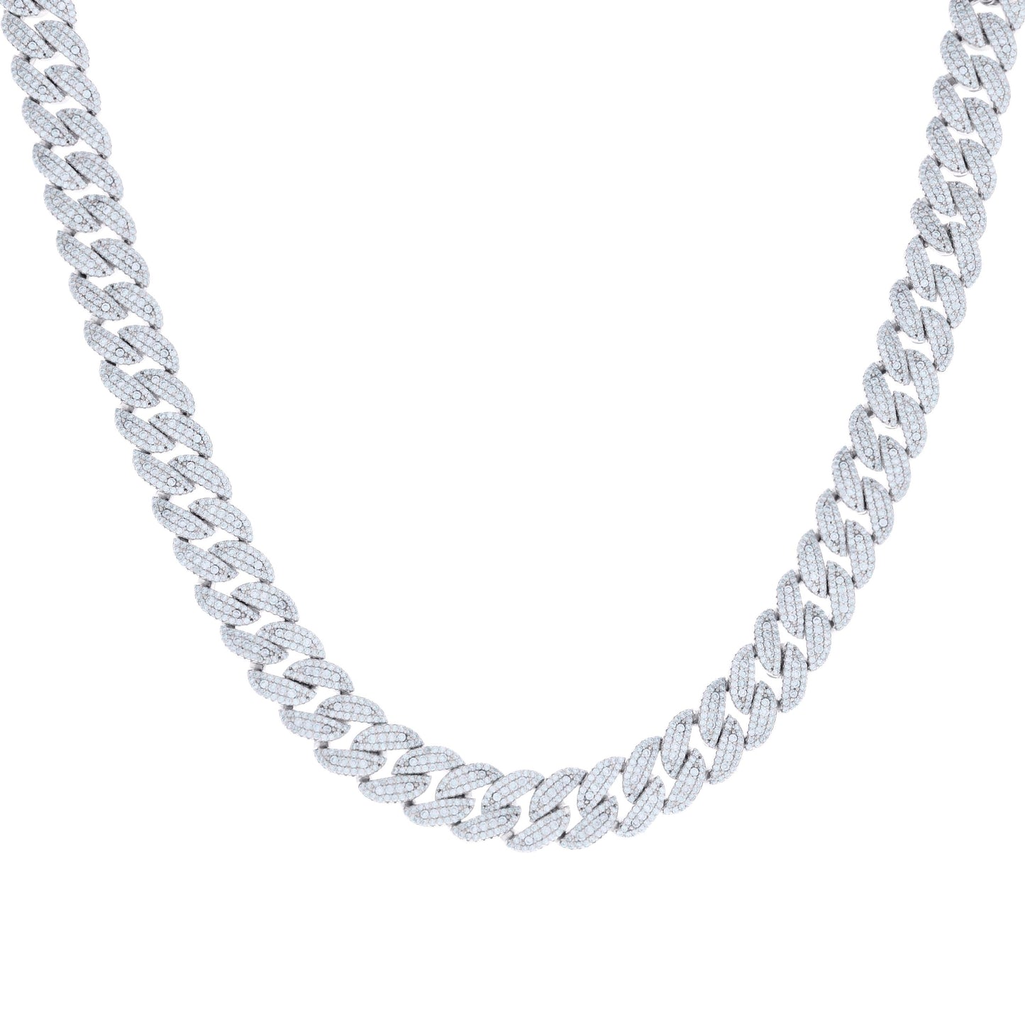 925 Sterling Silver Moissanite Chain 10mm