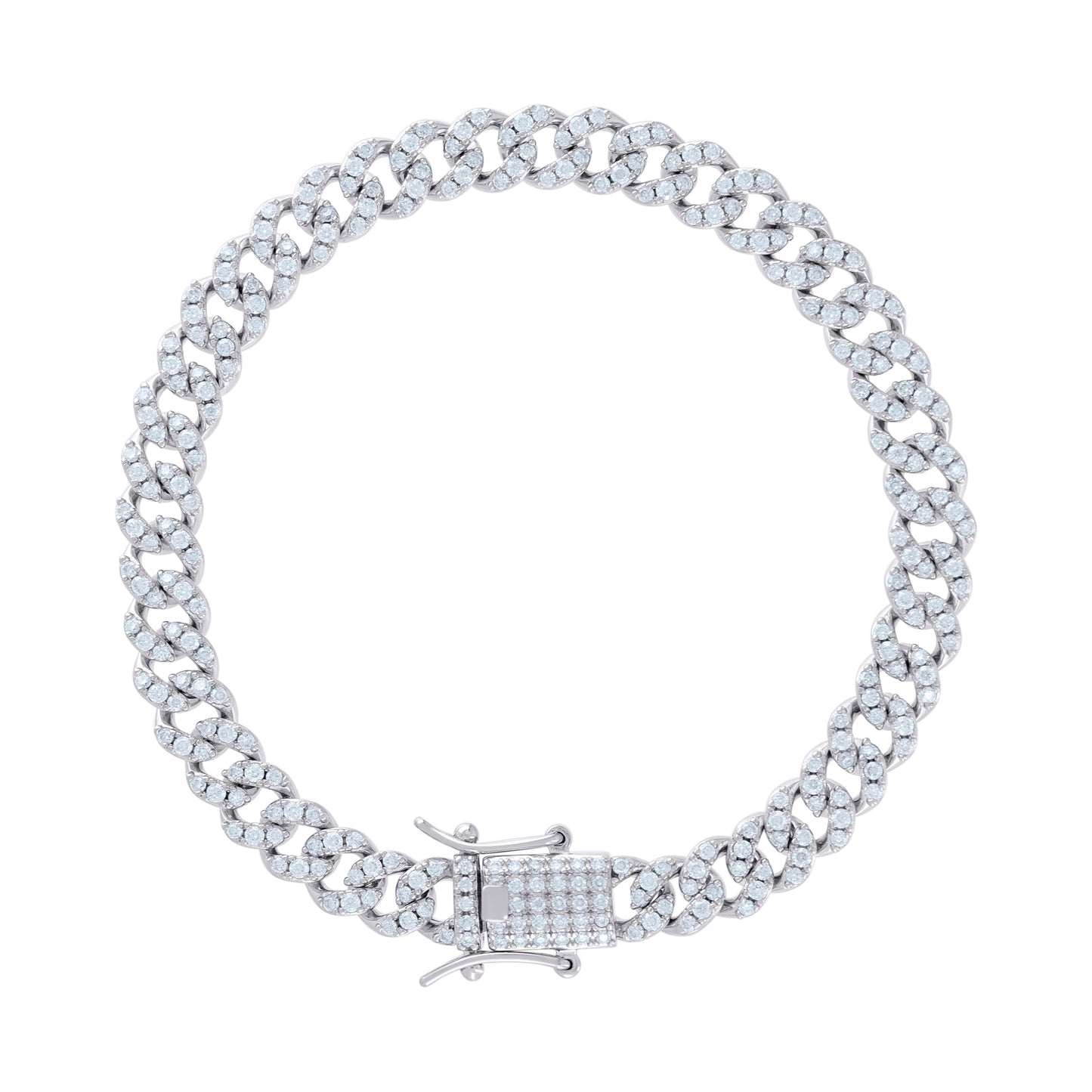 925 Sterling Silver Moissanite Chain 6mm