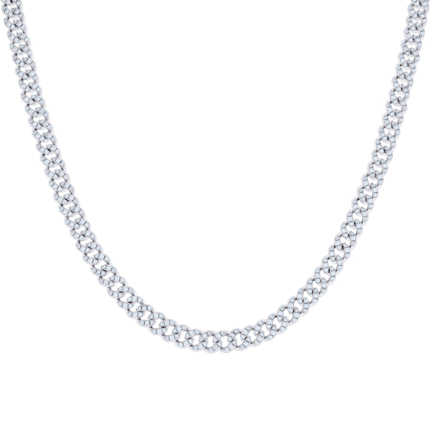 925 Sterling Silver Moissanite Chain 6mm