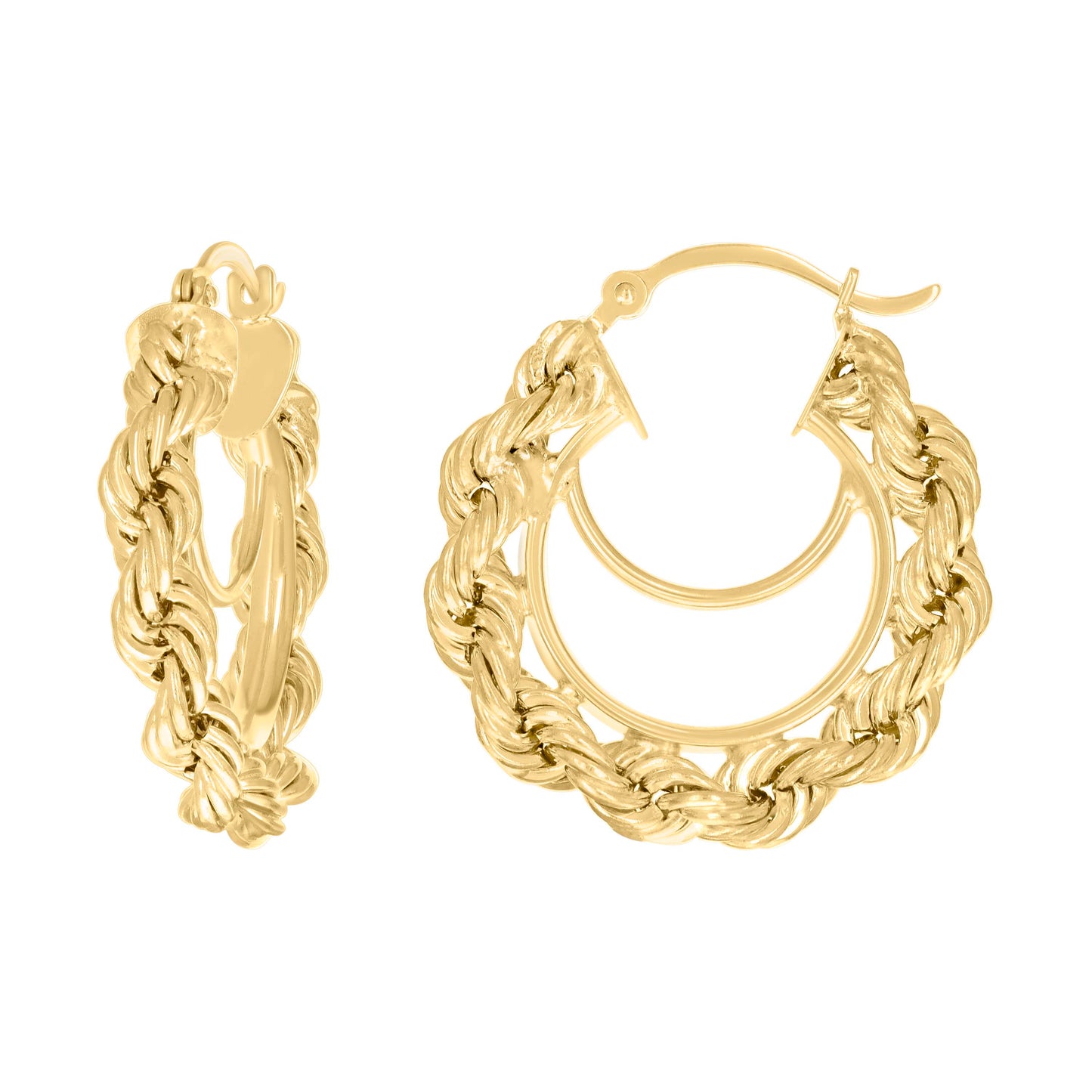 14Kt Gold Fancy Earrings 4mm-25