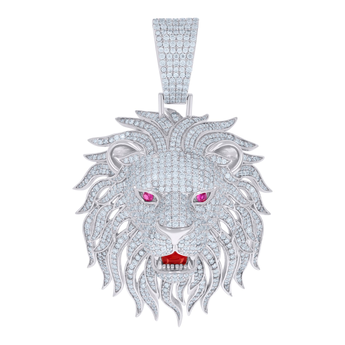 925 Sterling Silver 10.85Ctw Moissanite Pendant