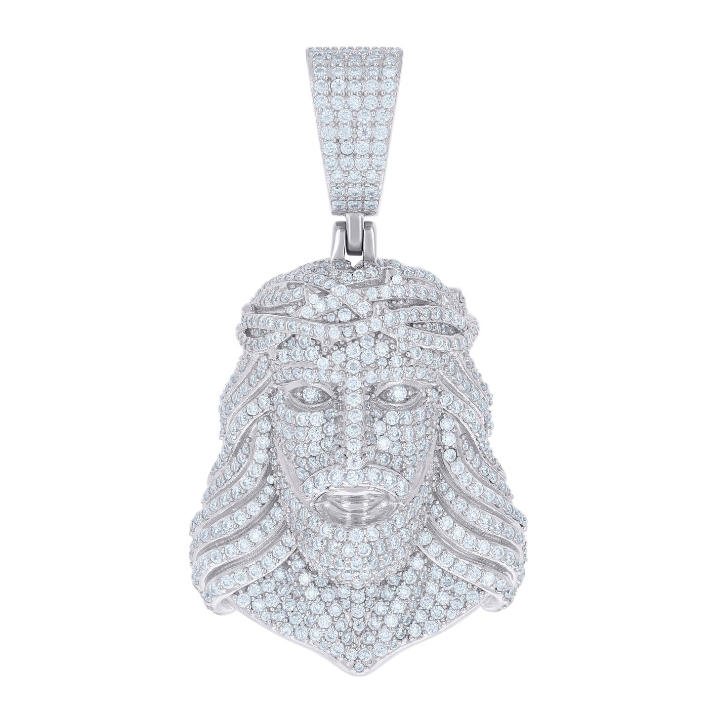 925 Sterling Silver 8.38Ctw Moissanite Pendant