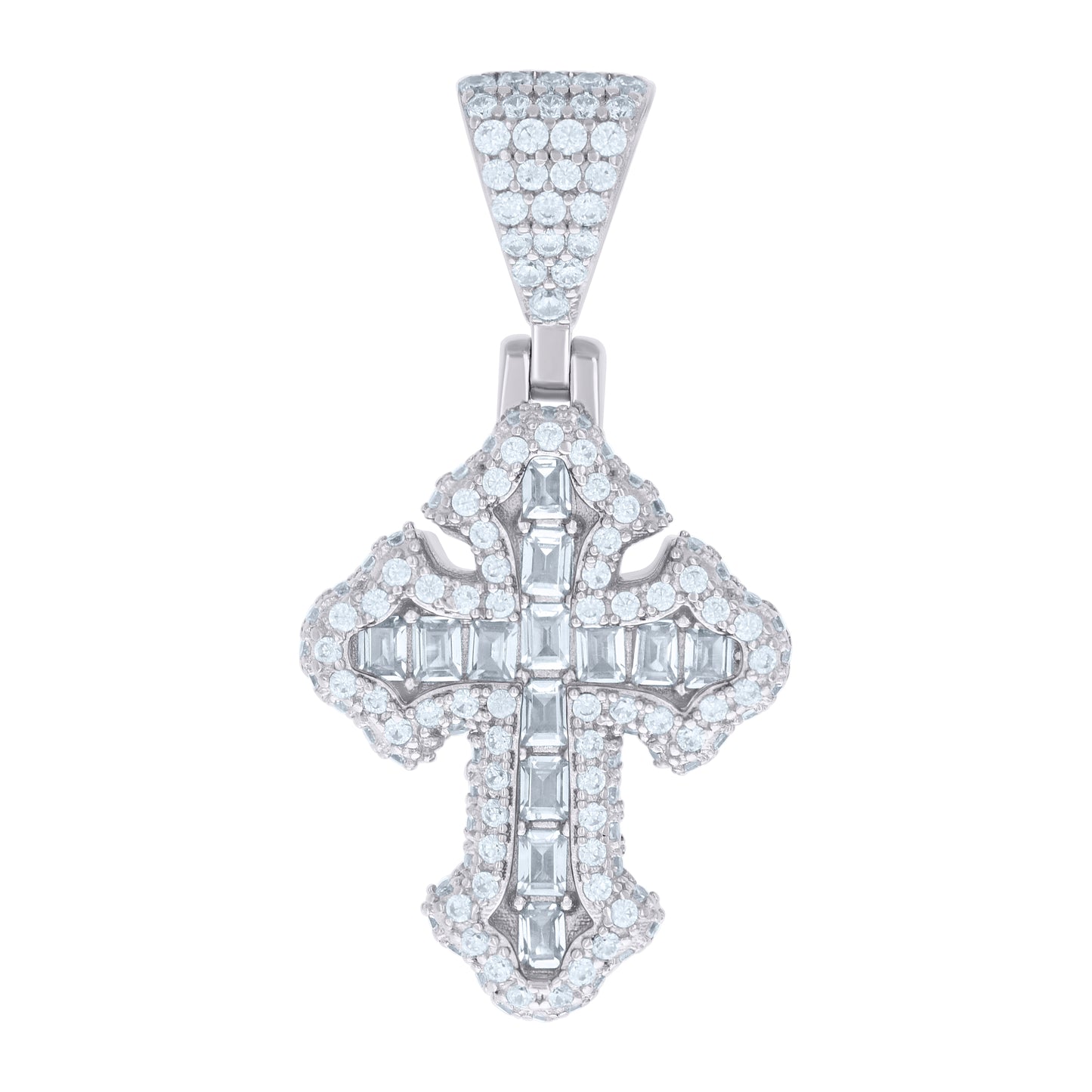 925 Sterling Silver R:1.23Ctw, B:1.05Ctw Moissanit